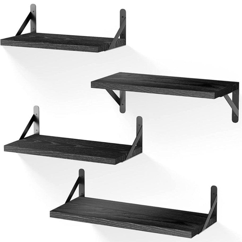 Chenshia Durable 4-PCS Rustic Wooden Wall floating shelves, DIY Home Décor