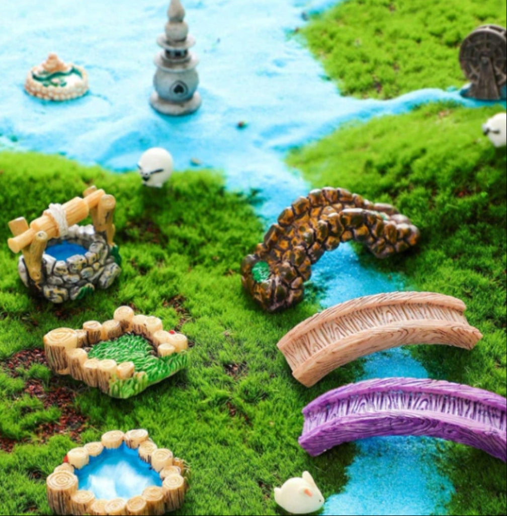 12 Piece Resin Fairy Garden Accessory Kit